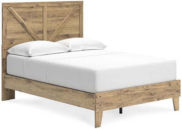 Signature Design by Ashley® Larstin Brown Full Crossbuck Panel Bed-0