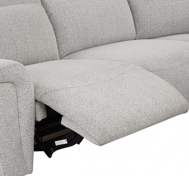 Furniture of America® Hieronimus 5-Piece Light Gray Curved Power Reclining Sectional-4