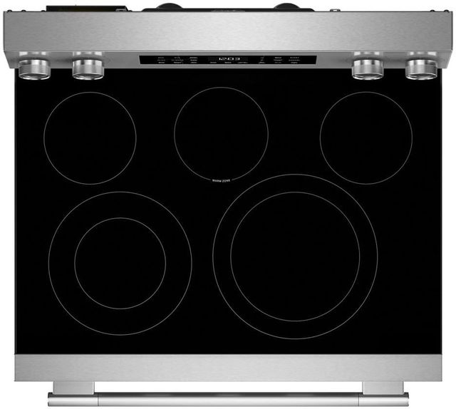 KitchenAid® 30'' PrintShield™ Stainless Steel Smart Freestanding Electric Range with Convection Cooking Modes-2