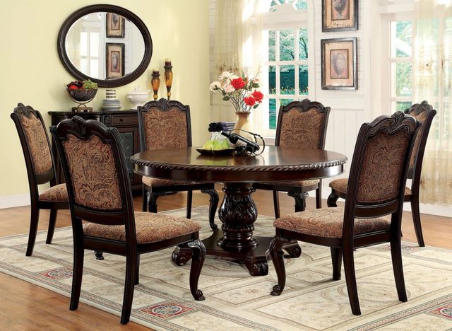Furniture of America® Bellagio Brown Cherry 60" Dining Table-1
