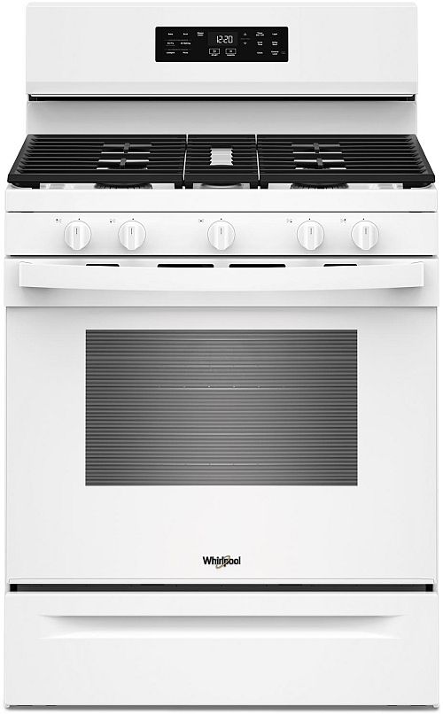 Whirlpool® 30" White Freestanding Gas Range with Air Cooking Technology-0