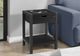Monarch Specialties Inc. Black Oak 24" End Side Table with Black Metal Frame-1