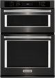 KitchenAid® 27" Black Stainless Steel with PrintShield™ Finish Electric Built In Oven/Microwave Combo-0