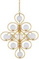 Currey & Company Storrs Gold/White Chandelier-3