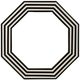 Sagebrook Home Black/White Octagon Mirror-0