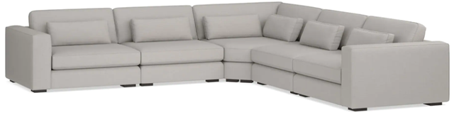 Bassett® Furniture Moby Gray 5-Piece L-Shaped Sectional-0