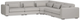 Bassett® Furniture Moby Gray 5-Piece L-Shaped Sectional-0