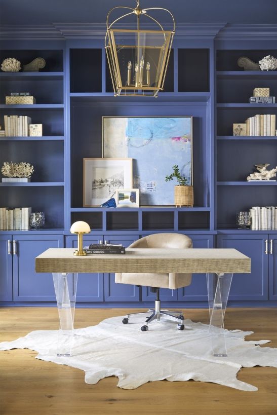 Universal Explore Home™ Oasis Beige Seascape Writing Desk with Acrylic Legs-1