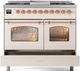 Ilve® Nostalgie II Series 40" Antique White Pro Style Dual Fuel Range-4