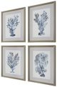 Uttermost® Mary Urban 4-Piece Shibori Coral Framed Prints Set-3
