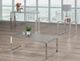 Titus Furniture T5015 Glass Top Coffee Table with Chrome Frame-1