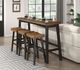 Homelegance® Caspian 4-Piece Black/Brown 42" Counter Dining Set-1