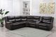 Mazin Furniture Darnell 3-Piece Cocoa Brown Right Side Modular Manual Reclining Sofa Sectional with Console-2
