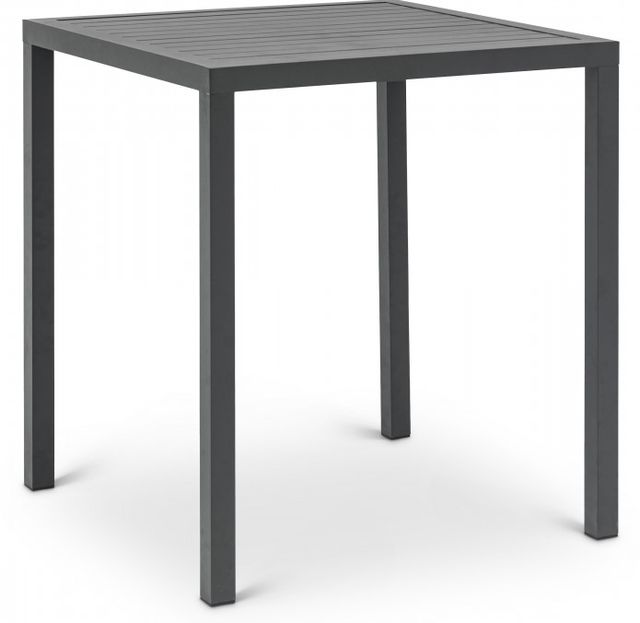 Meridian Furniture Maldives Grey Aluminum 40" Outdoor Patio Square Bar Table-0