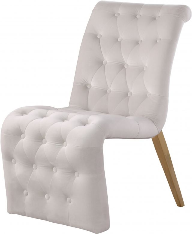 Meridian Furniture Curve Cream Velvet Dining Chair-3