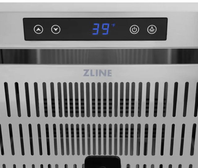 ZLINE 24 in. Touchstone 168 Can Outdoor-Rated Dual Refrigerator Drawer with Black Stainless Steel Doors-4
