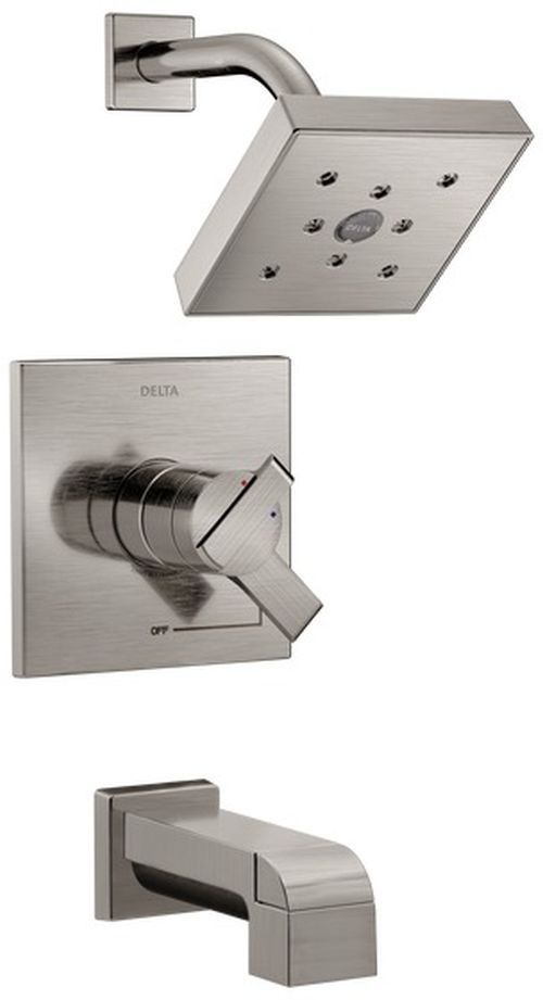 Delta Ara® Monitor® 17 Series H2Okinetic® Stainless Tub & Shower Trim-0