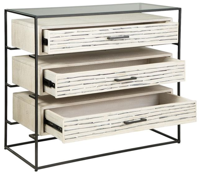 Signature Design by Ashley® Crewridge Black/Cream Accent Cabinet-1