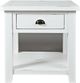 Jofran Inc. Artisan's Craft Distressed Weathered White End Table-1
