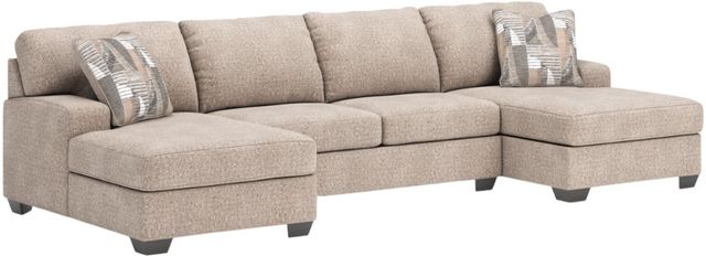 Benchcraft® Newellen 3-Piece Hemp U-Shape Full Sleeper Sectional with Double Chaise-0