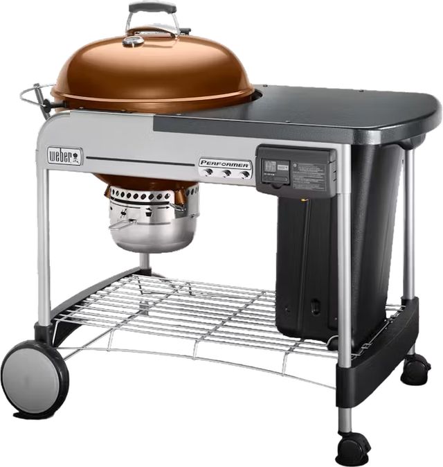 Weber® Performer® Deluxe 48" Copper Freestanding Charcoal Grill-3