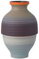 Currey & Company Happy 80's 3-Piece Blue/Beige/Gray/Orange Vase Set-3