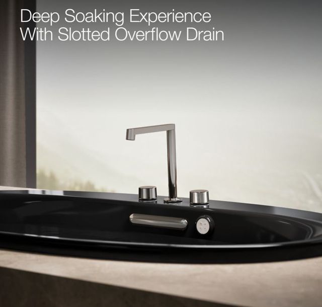 KOHLER® Underscore® Black 59.75" x 35.75" Drop-In/Undermount Heated BubbleMassage™ Air Bath-3