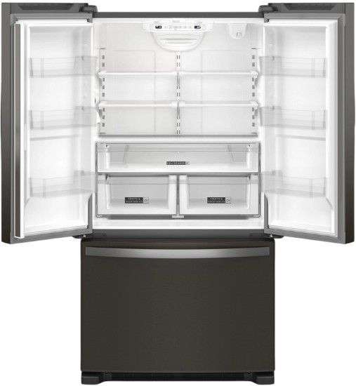 Whirlpool® 36" 20.0 Cu. Ft. Fingerprint Resistant Black Stainless Steel Counter Depth French Door Refrigerator-1
