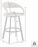 Armen Living Ramona Beige/Black Swivel Counter Stool-2