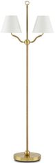 Currey & Company Sirocco Antique Brass/Off-White Floor Lamp-1
