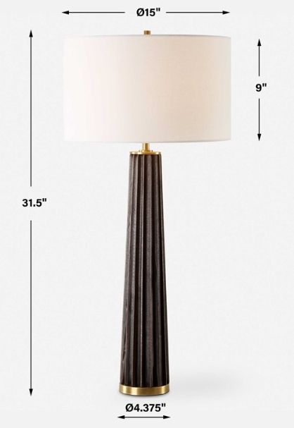 Uttermost® Forage Dark Scalloped Table Lamp-2