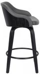 Armen Living Alec Black/Gray 30" Swivel Bar Stool-2