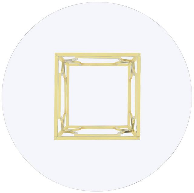 Coaster® Starlight Clear/Brass Round Dining Table-2