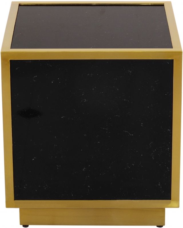 Meridian Furniture Glitz Black Faux Marble End Table-1