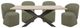 Parker House® Crossings 5-Piece Brown/Green Dining Set-0