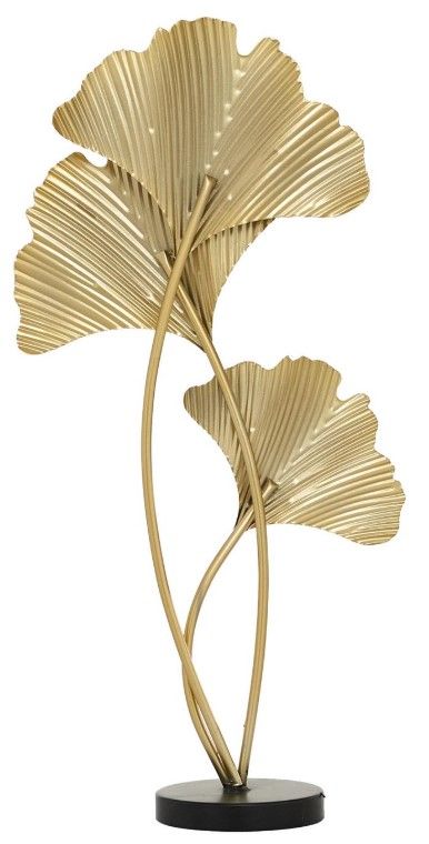 Deco Marche White 14'' Leaf Sculpture-2