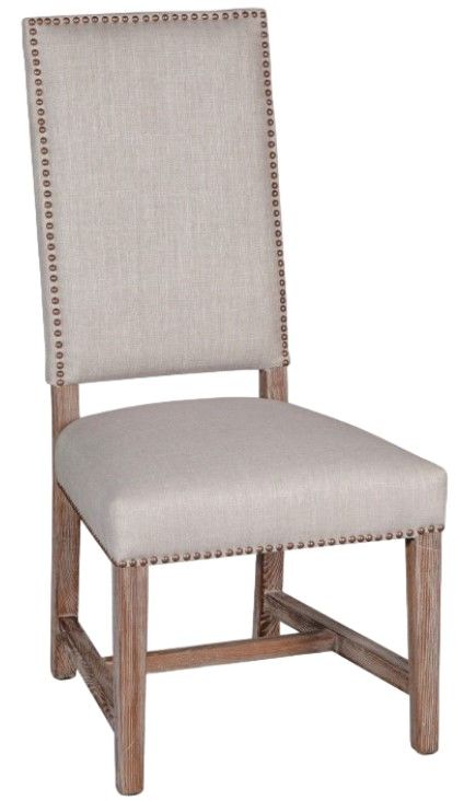 Home Trends & Design Darcy Greige/Natural Dining Side Chair -0