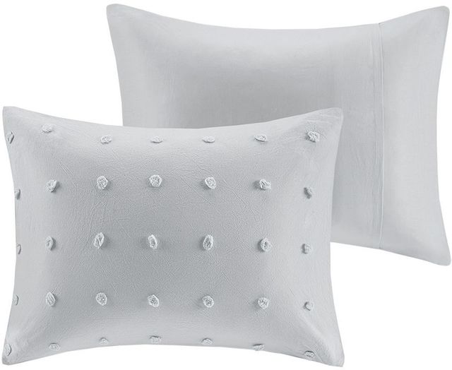 Olliix by Urban Habitat Grey Full/Queen Brooklyn Cotton Jacquard Duvet Cover Set-4
