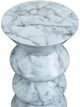 Century® Cadence White Martini Table with Black Base-2