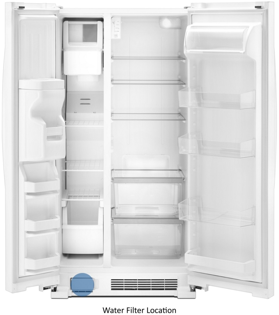 Whirlpool 36 in. 25.0 Cu. Ft. White Side-By-Side Refrigerator - Thumbnail 3