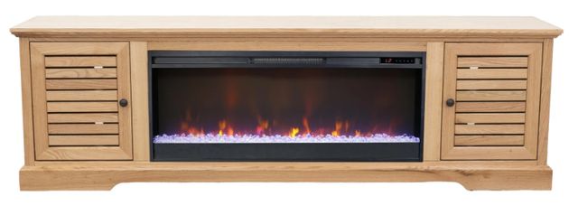 Legends Home Topanga Natural 83" Fireplace TV Stand-1