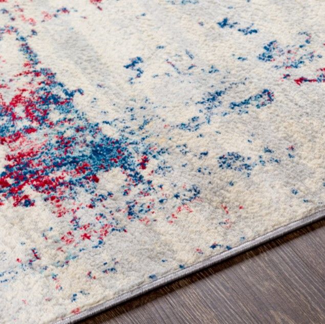 Surya Monaco Blue/Burgundy/Light Gray 4'x6' Area Rug-3