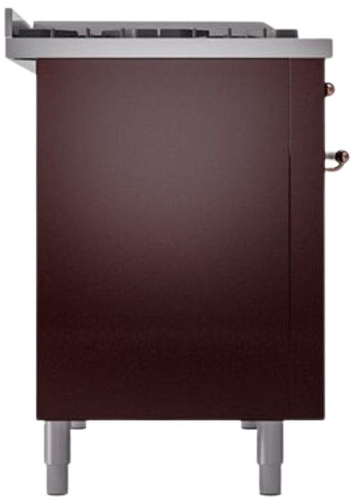 Ilve® Nostalgie II Series 48" Burgundy Pro Style Dual Fuel Range-1