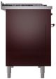 Ilve® Nostalgie II Series 48" Burgundy Pro Style Dual Fuel Range-1