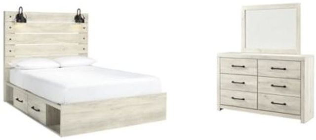 Signature Design by Ashley® Cambeck 2-Piece Whitewash Queen Panel Bed Set-0
