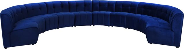 Meridian Furniture Limitless 10-Piece Navy Velvet Modular Sectional-0