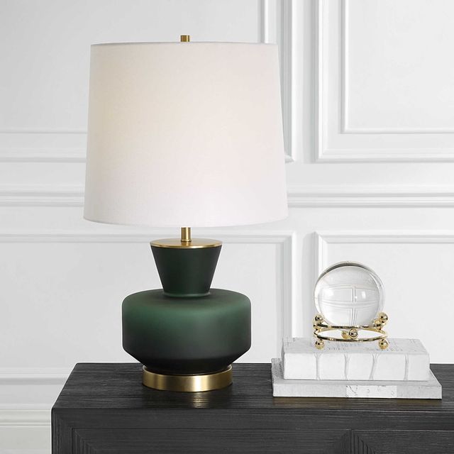 Uttermost® Trentino Dark Emerald Green Table Lamp-1