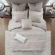 Olliix by INK+IVY Sofia Taupe Cotton Embroidered Decorative Square Pillow-4
