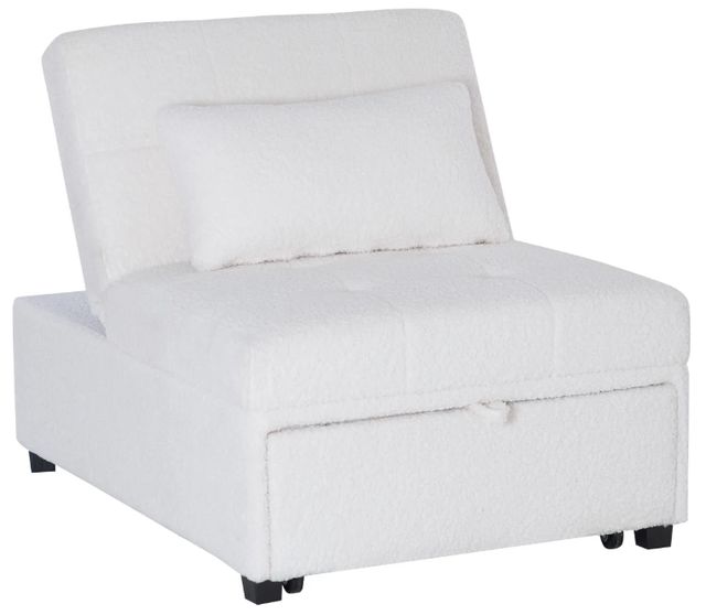 Powell® Dozer Ivory Twin Sleeper Chair-0
