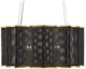 Currey & Company Nightwood Contemporary Gold Leaf/Molé Black Chandelier-2